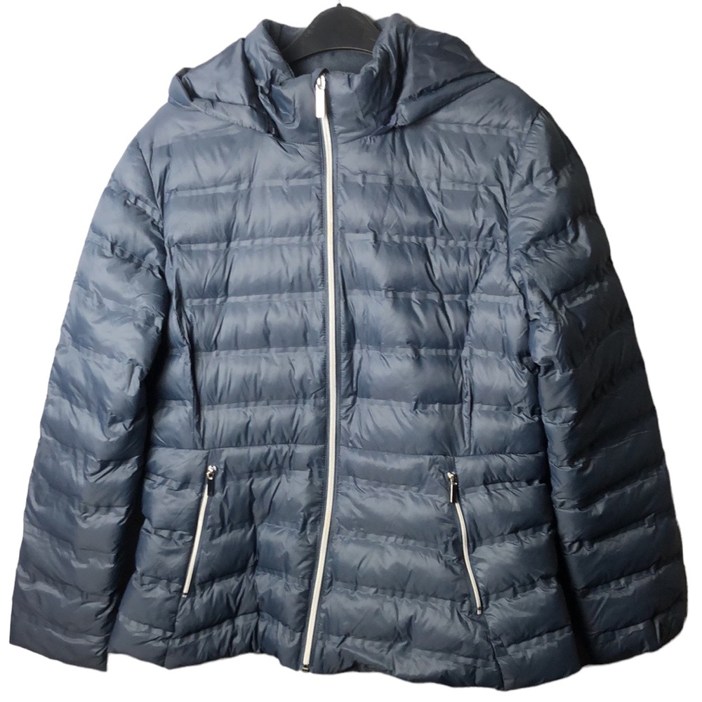 Women’s Light Blue Quilted Puffer Lightweight Jacket Size L (12-14)